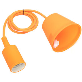 LED Hanglamp Aigi Yuka - Ronde Stoffen LED Lamp Mat Oranje LED Hanglamp Aigi Yuka - Ronde Stoffen LED Lamp Mat Oranje
