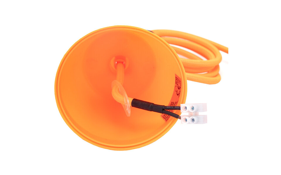 HLW LED Stijlvolle LED Hanglamp Aigi Yuka - Stoffen LED Lamp Mat Oranje, Ronde Vorm, E27 Fitting HLW LED Stijlvolle LED Hanglamp Aigi Yuka - Stoffen LED Lamp Mat Oranje, Ronde Vorm, E27 Fitting