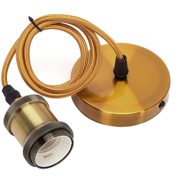 LED Hanglamp Aigi Sancho - Gouden Rond Aluminium - 60W Verlichting per ruimte LED Hanglamp Aigi Sancho - Gouden Rond Aluminium - 60W Verlichting per ruimte