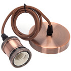 HLW LED LED Pendant Lamp Aigi Sancho - Rotatable Round Matte Copper, Aluminum, E27 Fitting