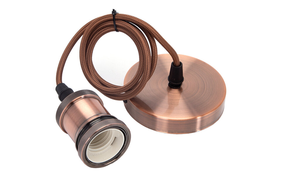 HLW LED LED Pendant Lamp Aigi Sancho - Rotatable Round Matte Copper, Aluminum, E27 Fitting