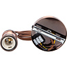 Ronde moderne LED hanglamp in mat koper met E27 fitting en 60W vermogen