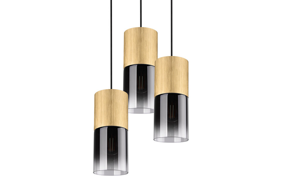 HLW LED Gouden LED Hanglamp Trion Roba - 3-lichts Rond Mat Goud Aluminium, E27