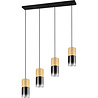 HLW LED Gold LED Pendant Lamp Trion Roba - 4-light, E27 Fitting, Matte Gold Aluminum