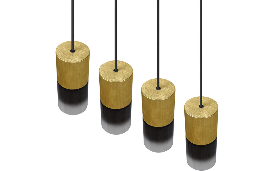 HLW LED Gold LED Pendant Lamp Trion Roba - 4-light, E27 Fitting, Matte Gold Aluminum