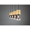 HLW LED Gold LED Pendant Lamp Trion Roba - 4-light, E27 Fitting, Matte Gold Aluminum
