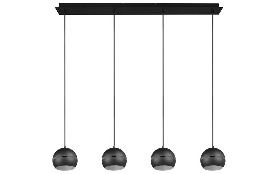 HLW LED Black LED Pendant Lamp - 4-light LED Lamp with E14 Fitting, Matte Black HLW LED Black LED Pendant Lamp - 4-light LED Lamp with E14 Fitting, Matte Black