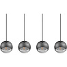 HLW LED Black LED Pendant Lamp - 4-light LED Lamp with E14 Fitting, Matte Black HLW LED Black LED Pendant Lamp - 4-light LED Lamp with E14 Fitting, Matte Black