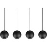 HLW LED Black LED Pendant Lamp - 4-light LED Lamp with E14 Fitting, Matte Black HLW LED Black LED Pendant Lamp - 4-light LED Lamp with E14 Fitting, Matte Black