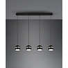 HLW LED Black LED Pendant Lamp - 4-light LED Lamp with E14 Fitting, Matte Black HLW LED Black LED Pendant Lamp - 4-light LED Lamp with E14 Fitting, Matte Black