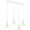 Witte LED Hanglamp Trion Ewomi - 4-lichts, Mat Wit Aluminium Witte LED Hanglamp Trion Ewomi - 4-lichts, Mat Wit Aluminium