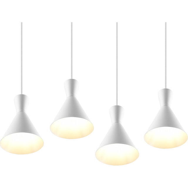 HLW LED LED Pendant Lamp Trion Ewomi - White 4-light LED Pendant Lamp with E27 Fitting