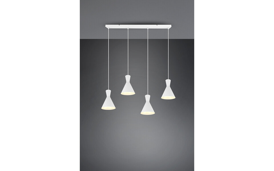 HLW LED LED Pendant Lamp Trion Ewomi - White 4-light LED Pendant Lamp with E27 Fitting