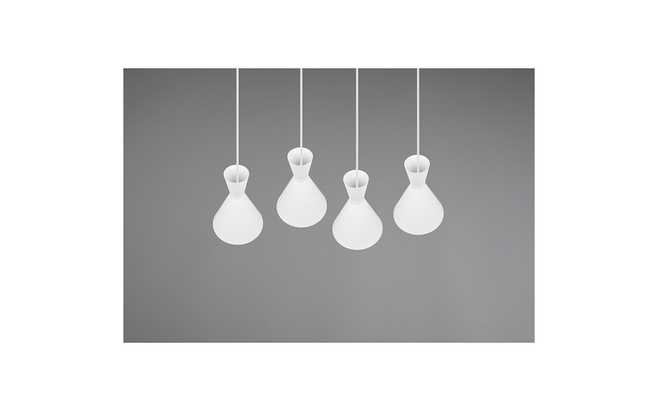 HLW LED LED Pendant Lamp Trion Ewomi - White 4-light LED Pendant Lamp with E27 Fitting