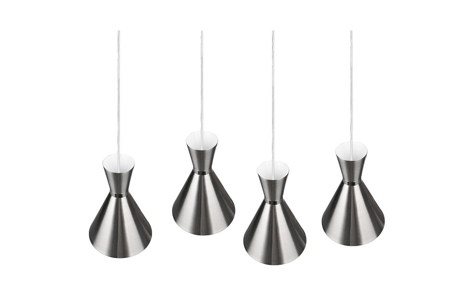 HLW LED LED Pendant Lamp Trion Ewomi - 4-light, Matte Nickel, Aluminum, E27 Fitting