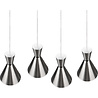 HLW LED LED Pendant Lamp Trion Ewomi - 4-light, Matte Nickel, Aluminum, E27 Fitting