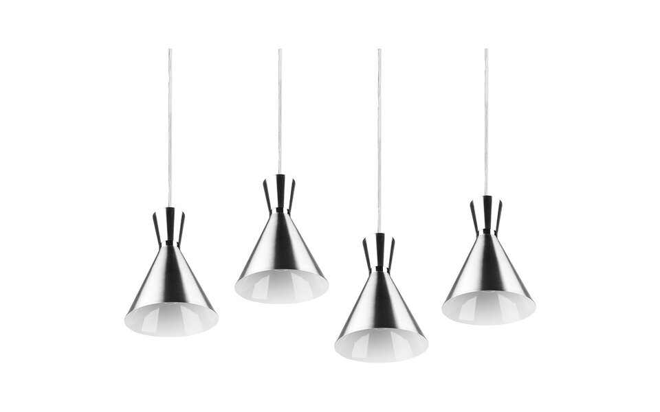 HLW LED LED Hanglamp Trion Ewomi - 4-lichts, Mat Nikkel, Aluminium, E27 Fitting