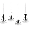 HLW LED LED Pendant Lamp Trion Ewomi - 4-light, Matte Nickel, Aluminum, E27 Fitting