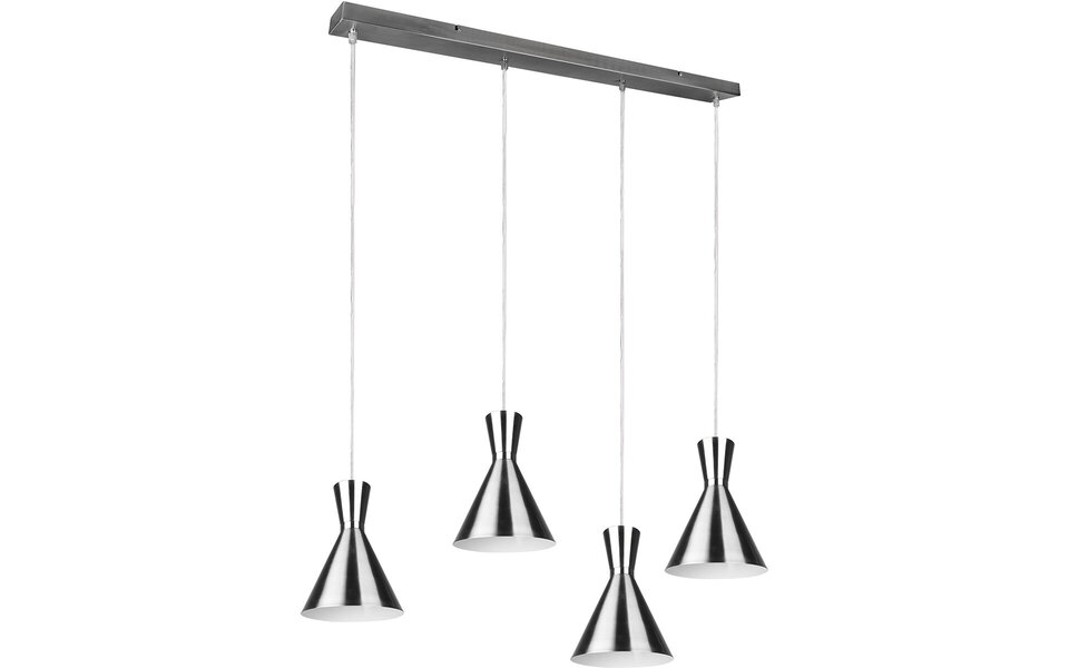HLW LED LED Pendant Lamp Trion Ewomi - 4-light, Matte Nickel, Aluminum, E27 Fitting