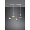 HLW LED LED Pendant Lamp Trion Ewomi - 4-light, Matte Nickel, Aluminum, E27 Fitting