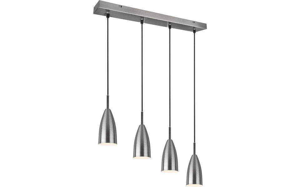 HLW LED LED Hanglamp Farona - 4-lichts Hangverlichting met Mat Nikkel & E14 fitting HLW LED LED Hanglamp Farona - 4-lichts Hangverlichting met Mat Nikkel & E14 fitting