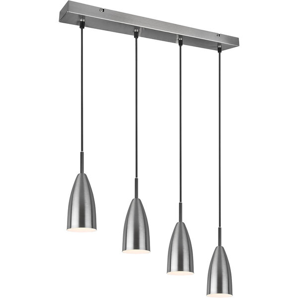 HLW LED LED Hanglamp Farona - 4-lichts Hangverlichting met Mat Nikkel & E14 fitting HLW LED LED Hanglamp Farona - 4-lichts Hangverlichting met Mat Nikkel & E14 fitting