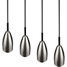 HLW LED LED Pendant Lamp Farona - 4-light Pendant Lighting with Matte Nickel & E14 fitting