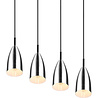 HLW LED LED Pendant Lamp Farona - 4-light Pendant Lighting with Matte Nickel & E14 fitting