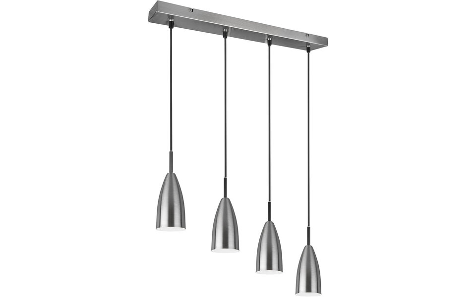 HLW LED LED Hanglamp Farona - 4-lichts Hangverlichting met Mat Nikkel & E14 fitting HLW LED LED Hanglamp Farona - 4-lichts Hangverlichting met Mat Nikkel & E14 fitting