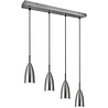 HLW LED LED Pendant Lamp Farona - 4-light Pendant Lighting with Matte Nickel & E14 fitting
