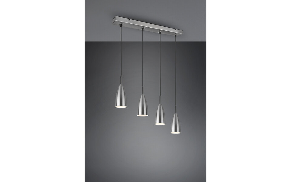 HLW LED LED Hanglamp Farona - 4-lichts Hangverlichting met Mat Nikkel & E14 fitting HLW LED LED Hanglamp Farona - 4-lichts Hangverlichting met Mat Nikkel & E14 fitting