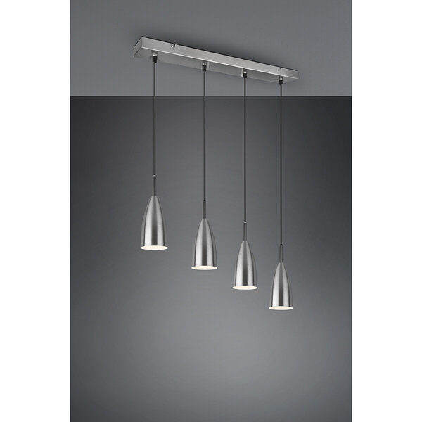 HLW LED LED Hanglamp Farona - 4-lichts Hangverlichting met Mat Nikkel & E14 fitting HLW LED LED Hanglamp Farona - 4-lichts Hangverlichting met Mat Nikkel & E14 fitting