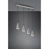 HLW LED LED Pendant Lamp Farona - 4-light Pendant Lighting with Matte Nickel & E14 fitting