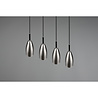 HLW LED LED Pendant Lamp Farona - 4-light Pendant Lighting with Matte Nickel & E14 fitting