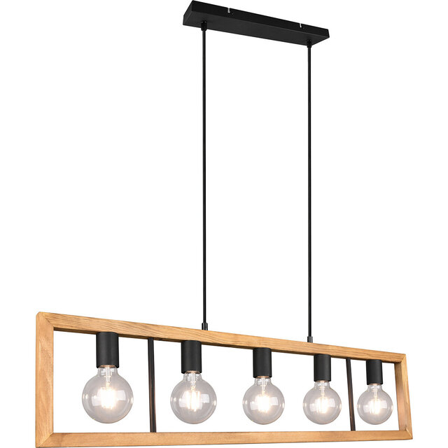 LED Hanglamp Trion Aplon - Zwarte 4-lichts Hanglamp Verlichting per ruimte