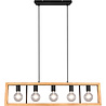 Zwarte moderne LED hanglamp met vier lichtpunten en 10W vermogen