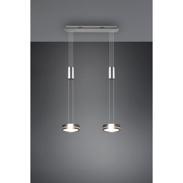 HLW LED Modern White Dimmable LED Pendant Lamp 14.4W - Round, Warm White, 2-light