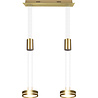 Dimbare moderne hanglamp in wit en goud met warm wit licht en 7.2W LED vermogen