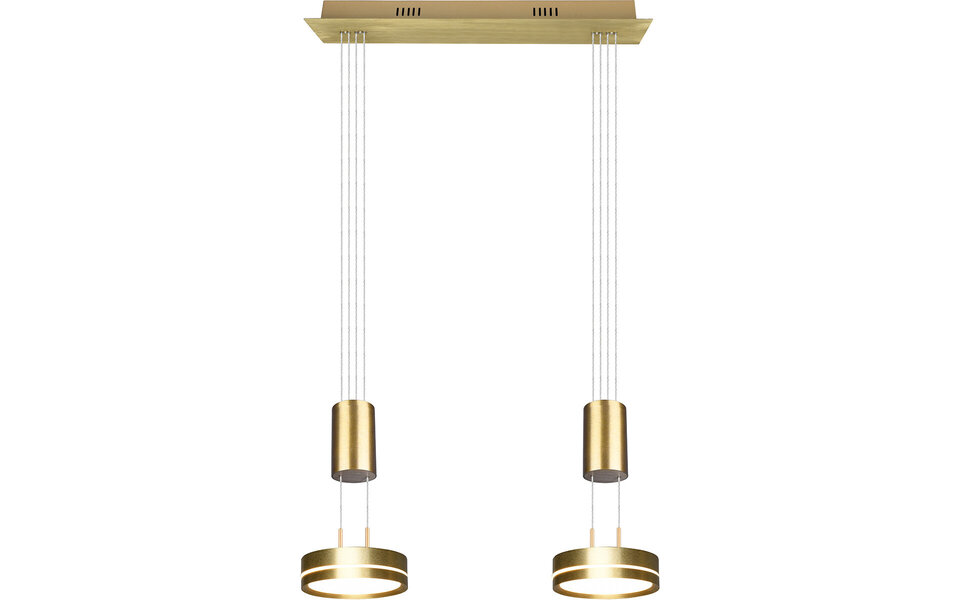 HLW LED Dimbare LED Hanglamp Mat Goud & Wit - Warm Wit 4W LED Verlichting