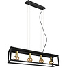 HLW LED Black LED Pendant Lamp Trion Kandin - 4-light, Matte Black Aluminum, E27 Fitting