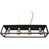 HLW LED Black LED Pendant Lamp Trion Kandin - 4-light, Matte Black Aluminum, E27 Fitting