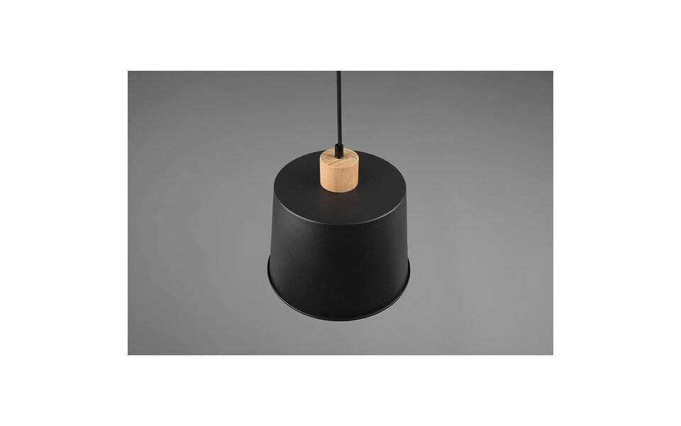 HLW LED Zwarte LED Hanglamp Trion Hittal - Stijlvolle LED Lamp met E27 Fitting HLW LED Zwarte LED Hanglamp Trion Hittal - Stijlvolle LED Lamp met E27 Fitting