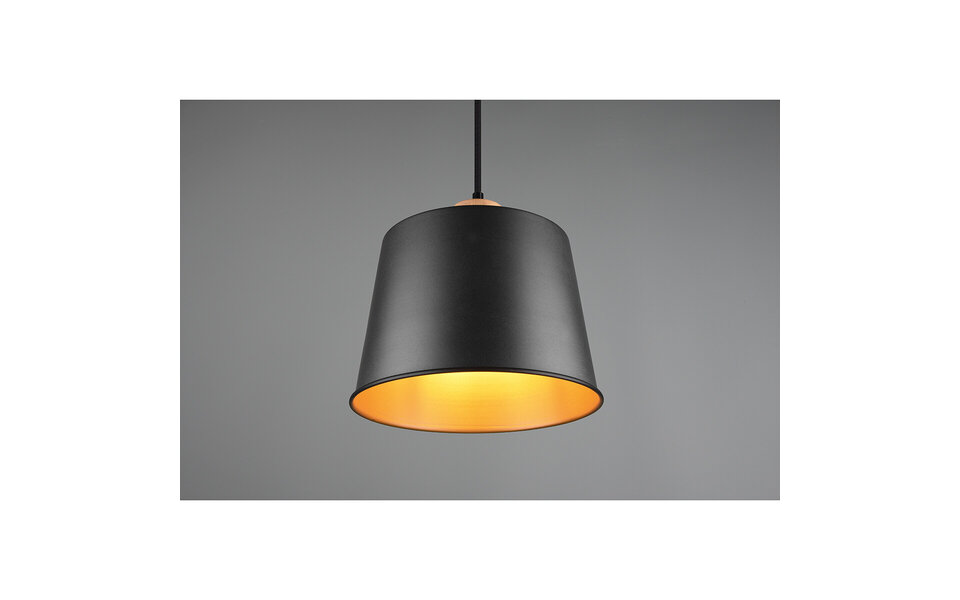 HLW LED Black LED Pendant Lamp Trion Hittal - Stylish LED Lamp with E27 Fitting