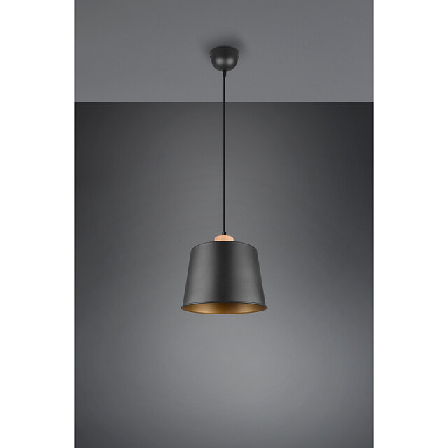 HLW LED Black LED Pendant Lamp Trion Hittal - Stylish LED Lamp with E27 Fitting