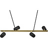HLW LED Black & Gold LED Pendant Lamp Trion Milona - 4-light LED lamp with GU10 fitting