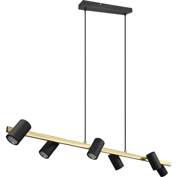 HLW LED Zwarte & Gouden LED Hanglamp Trion Milona - 6-lichts, GU10 fitting, aluminium HLW LED Zwarte & Gouden LED Hanglamp Trion Milona - 6-lichts, GU10 fitting, aluminium