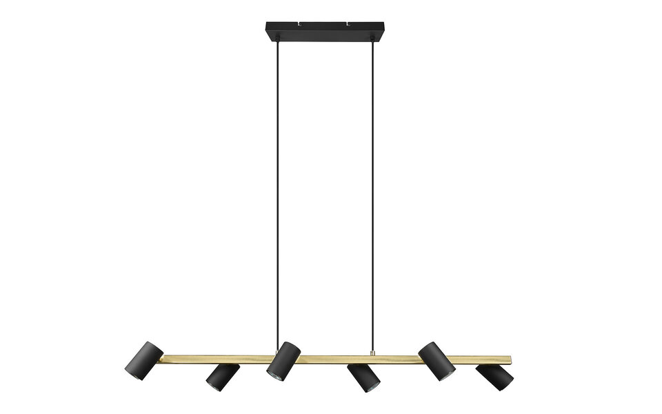 HLW LED Black & Gold LED Pendant Lamp Trion Milona - 6-light, GU10 fitting, aluminum HLW LED Black & Gold LED Pendant Lamp Trion Milona - 6-light, GU10 fitting, aluminum