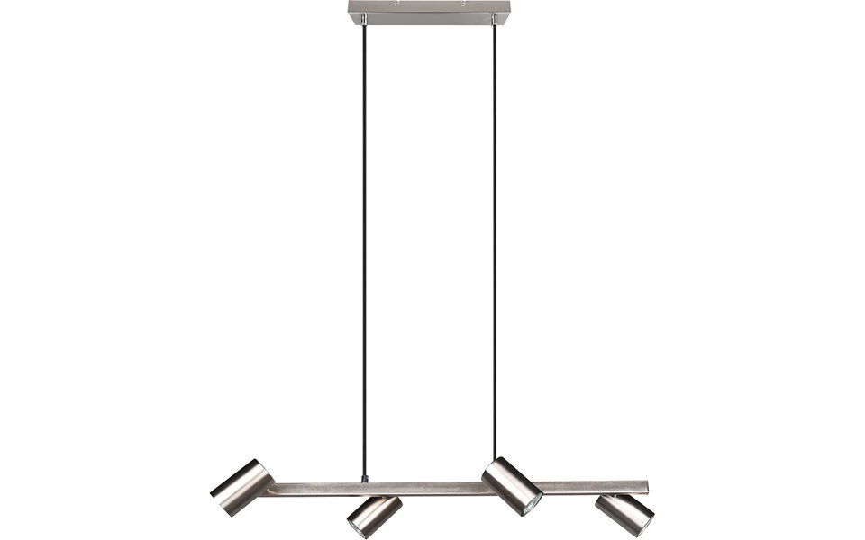 HLW LED LED Hanglamp Trion Milona - 4-lichts Rond Mat Nikkel Aluminium met GU10 Fitting