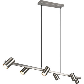 LED Hanglamp Trion Milona – 6-lichts Mat Nikkel Aluminium LED Hanglamp Trion Milona – 6-lichts Mat Nikkel Aluminium