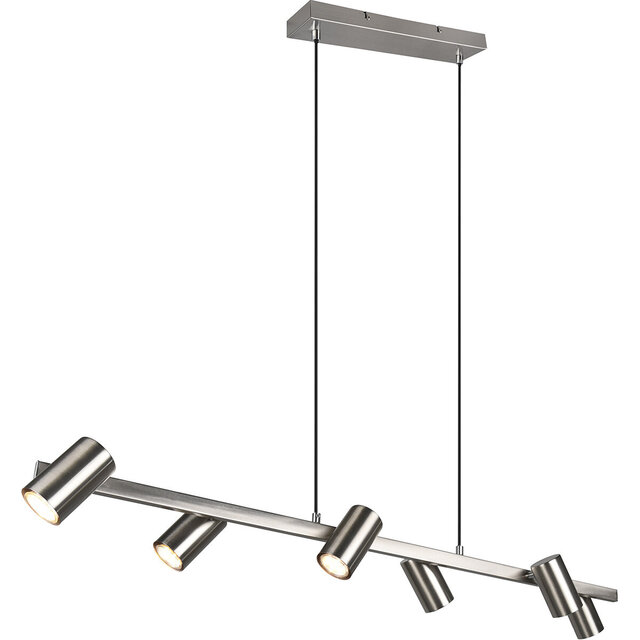 LED Hanglamp Trion Milona – 6-lichts Mat Nikkel Aluminium Verlichting per ruimte LED Hanglamp Trion Milona – 6-lichts Mat Nikkel Aluminium Verlichting per ruimte